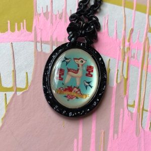 Classic Hardware Vintage inspired deer necklace.